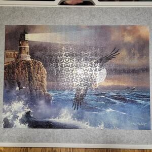 Masterworks Guiding Lighthouse Complete Jigsaw Puzzle By Rose Art Ted Blaylock